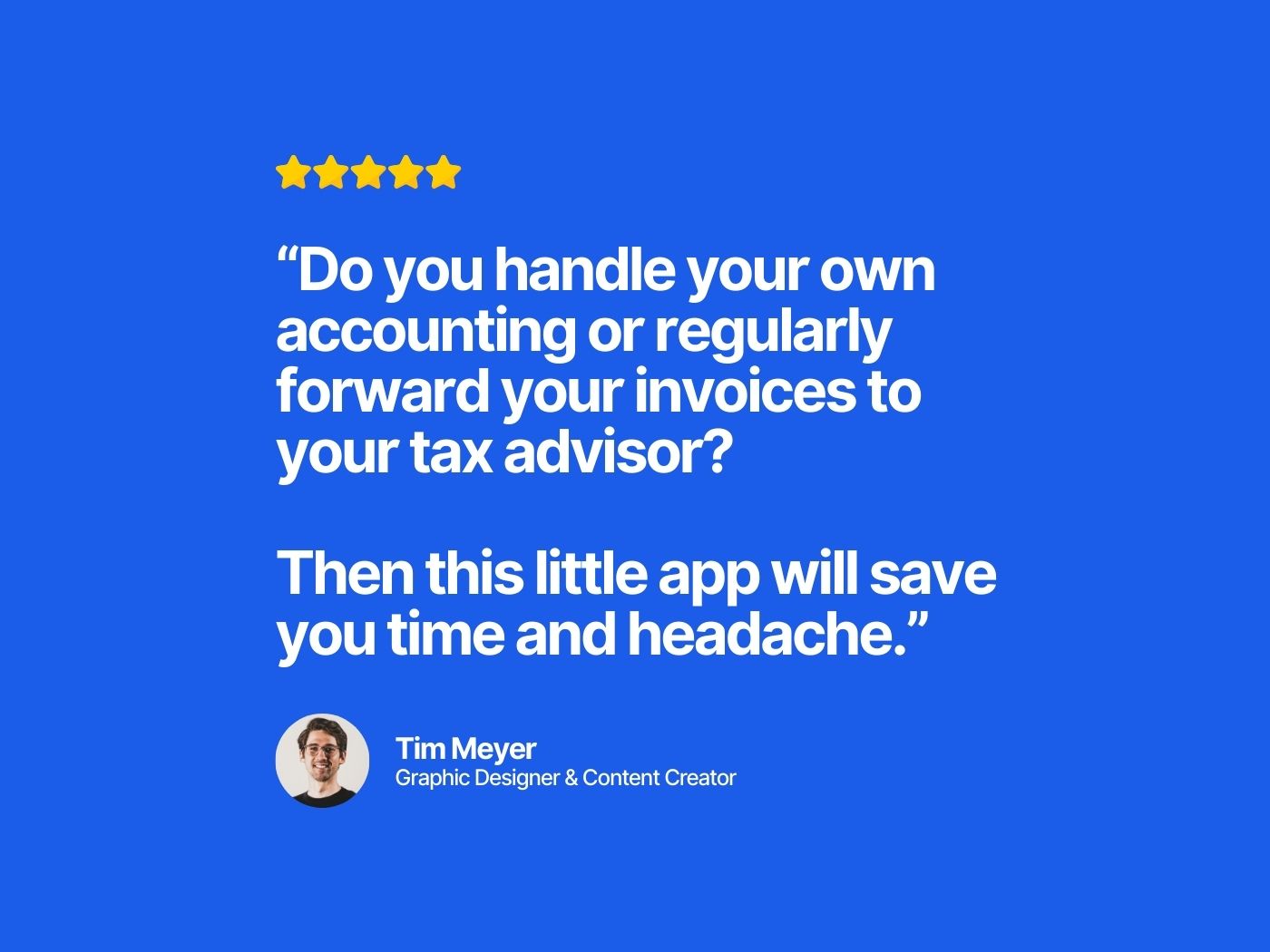 Five star review: InvoiceGrab saves time and headache for freelancers handling their own accounting